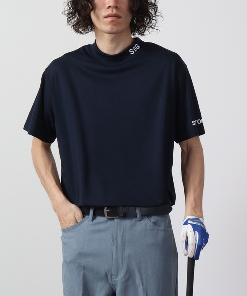 FUNALIVE（ファンアライブ）の「吸汗速乾ゴルフウェア 半袖ハイネックTシャツ（Tシャツ/カットソー・メンズ・ネイビー/ブラック系/イエロー系/ネイビー系/ブラック/イエロー・XL/M/L）」の3枚目の写真
