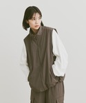flaner(フラネ)のLoose military nylon zip vest / ルーズミリタリーナイロンジップベスト