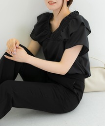 HEYUMM | HEYUMM　2WAYシャーリングフリルブラウス(シャツ/ブラウス)