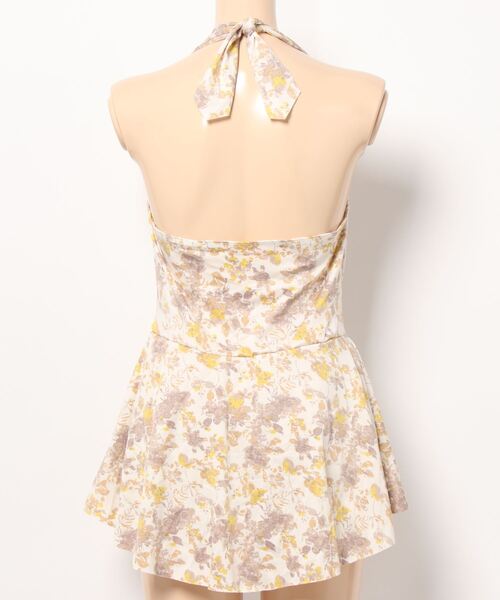 MAISON DE THERESE（メゾン ド テレーズ）の「花柄ギャザー水着ワンピース（水着・レディース・ベージュ/ピンク・L/M/S）」の4枚目の写真