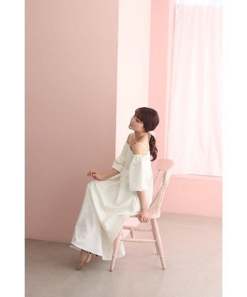 muguet（ミュゲ）の「flower jacquard 2way op（ワンピース