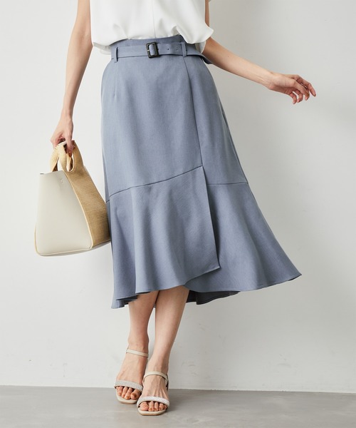 ROPE' PICNIC(ロペピクニック)の「Powder Twill Stretch スカート(スカート・レディース・ブラック/ダークブラウン/ブルー・40/38/36)」の1枚目の写真