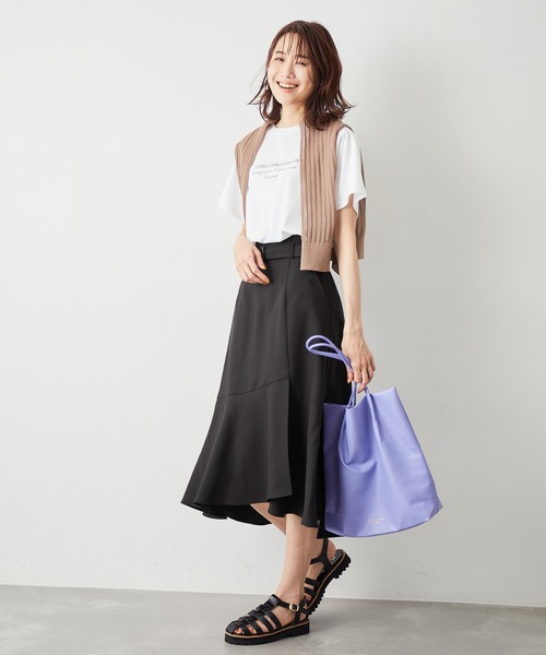 ROPE' PICNIC(ロペピクニック)の「Powder Twill Stretch スカート(スカート・レディース・ブラック/ダークブラウン/ブルー・40/38/36)」の4枚目の写真