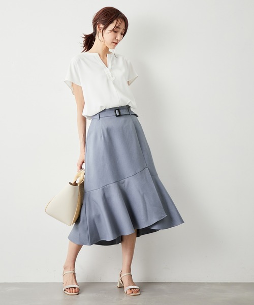 ROPE' PICNIC(ロペピクニック)の「Powder Twill Stretch スカート(スカート・レディース・ブラック/ダークブラウン/ブルー・40/38/36)」の5枚目の写真