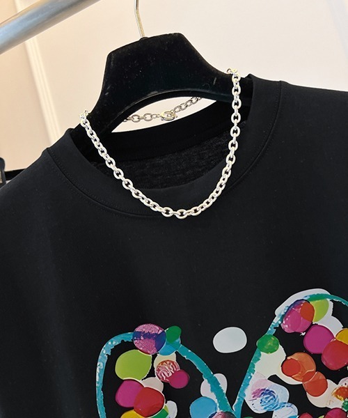gossip！ロサンゼルス（ゴシップロサンゼルス）の「YUGA　ハートプリント　Tシャツ（Tシャツ/カットソー・レディース・ブラック/ホワイト・FREE）」の10枚目の写真