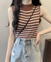 タンクトップ（ブラウン/茶色系・ボーダー柄）ファッション通販 - ZOZOTOWN