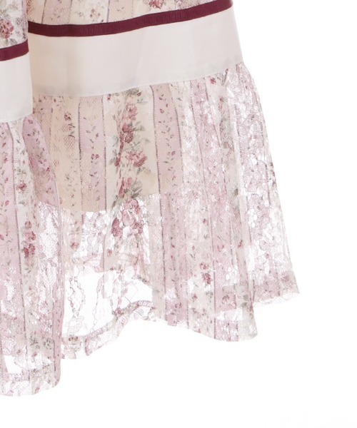 axes femme ワンピース ラインストーン ストライプ フリル ピンク ストライプセーラーワンピース | outlet | axes femme online shop