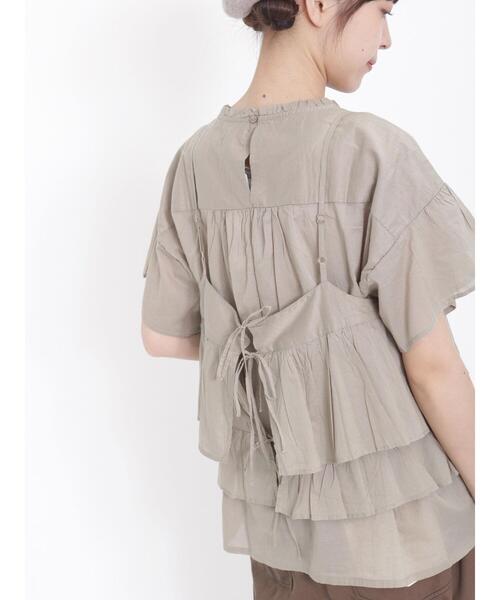 Samansa Mos2(サマンサ モスモス)の「キャミ付ブラウス(シャツ/ブラウス・レディース・ブラック/ベージュ/キャメル・F)」の11枚目の写真