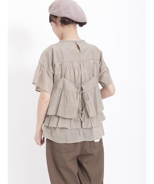 Samansa Mos2(サマンサ モスモス)の「キャミ付ブラウス(シャツ/ブラウス・レディース・ブラック/ベージュ/キャメル・F)」の12枚目の写真