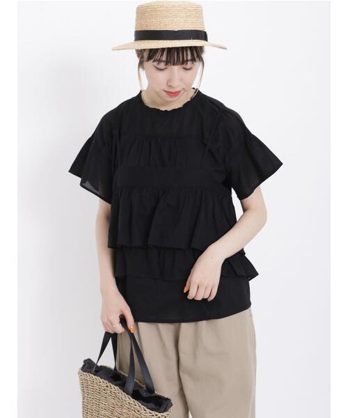 Samansa Mos2(サマンサ モスモス)の「キャミ付ブラウス(シャツ/ブラウス・レディース・ブラック/ベージュ/キャメル・F)」の17枚目の写真