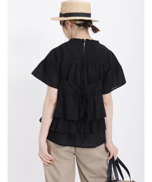 Samansa Mos2(サマンサ モスモス)の「キャミ付ブラウス(シャツ/ブラウス・レディース・ブラック/ベージュ/キャメル・F)」の20枚目の写真