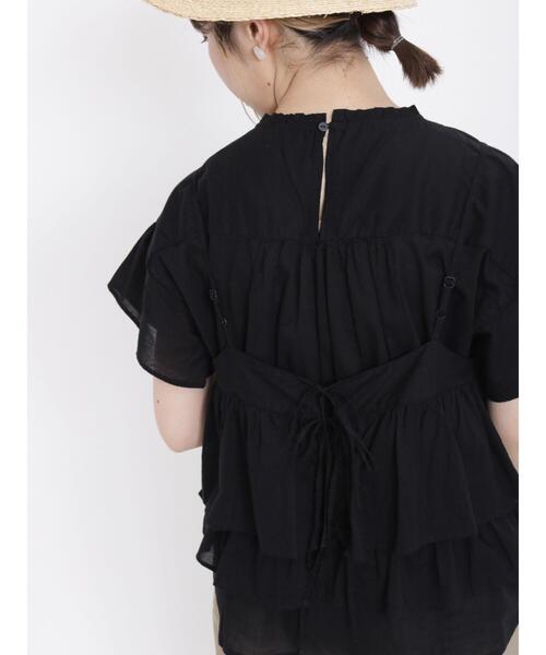 Samansa Mos2(サマンサ モスモス)の「キャミ付ブラウス(シャツ/ブラウス・レディース・ブラック/ベージュ/キャメル・F)」の21枚目の写真