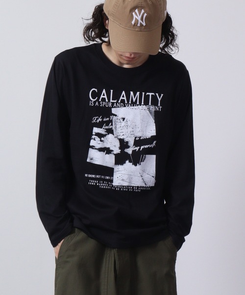 FUNALIVE（ファンアライブ）の「フォトプリント ロングスリーブTシャツ（Tシャツ/カットソー・メンズ・カーキ/インディゴブルー/ブルー/ブラック/ホワイト/ベージュ/ネイビー/ワイン/ライトブラック/ブラック系その他/ホワイト系2/ピンク・M/LL/L）」の5枚目の写真