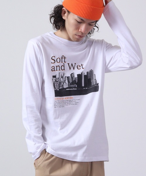 FUNALIVE（ファンアライブ）の「フォトプリント ロングスリーブTシャツ（Tシャツ/カットソー・メンズ・カーキ/インディゴブルー/ブルー/ブラック/ホワイト/ベージュ/ネイビー/ワイン/ライトブラック/ブラック系その他/ホワイト系2/ピンク・M/LL/L）」の2枚目の写真