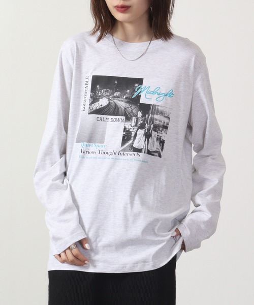 FUNALIVE（ファンアライブ）の「フォトプリント ロングスリーブTシャツ（Tシャツ/カットソー・メンズ・カーキ/インディゴブルー/ブルー/ブラック/ホワイト/ベージュ/ネイビー/ワイン/ライトブラック/ブラック系その他/ホワイト系2/ピンク・M/LL/L）」の18枚目の写真
