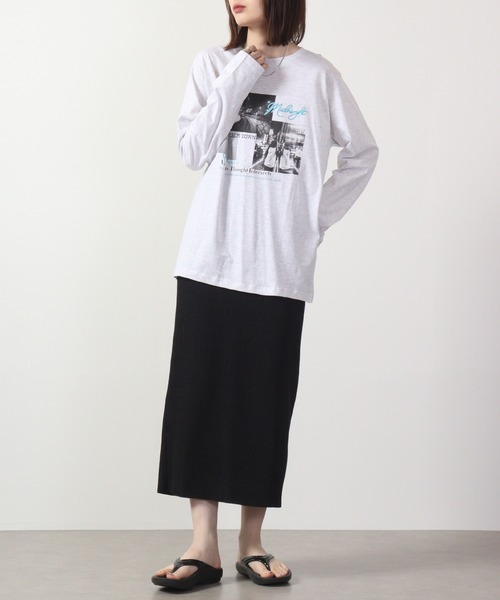 FUNALIVE（ファンアライブ）の「フォトプリント ロングスリーブTシャツ（Tシャツ/カットソー・メンズ・カーキ/インディゴブルー/ブルー/ブラック/ホワイト/ベージュ/ネイビー/ワイン/ライトブラック/ブラック系その他/ホワイト系2/ピンク・M/LL/L）」の21枚目の写真