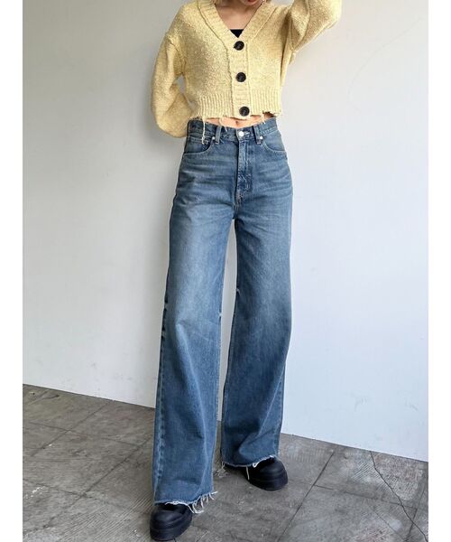 EMODA（エモダ）の「クラッシュリブショートカーディガン（カーディガン/ボレロ・レディース・イエロー/パープル/アイボリー/ブラック・FREE）」の14枚目の写真