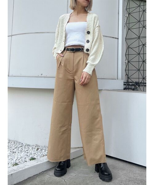 EMODA（エモダ）の「クラッシュリブショートカーディガン（カーディガン/ボレロ・レディース・イエロー/パープル/アイボリー/ブラック・FREE）」の16枚目の写真