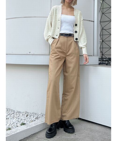 EMODA（エモダ）の「クラッシュリブショートカーディガン（カーディガン/ボレロ・レディース・イエロー/パープル/アイボリー/ブラック・FREE）」の17枚目の写真