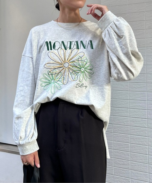 CPCM（シーピーシーエム）の「センハナ刺繍ロンT（Tシャツ