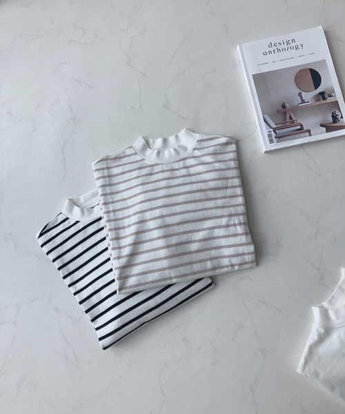 AS KNOW AS plus(アズノゥアズプラス)の「☆モックネックにボリューム袖ロンT(Tシャツ/カットソー・レディース・ブラック系/ベージュ系/サックスブルー系/オフホワイト・FREE)」の15枚目の写真