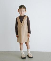 green label relaxing（グリーンレーベルリラクシング）の「TJ フェイクレザー ジャンパースカート 110cm-130cm（ワンピース・キッズ）」