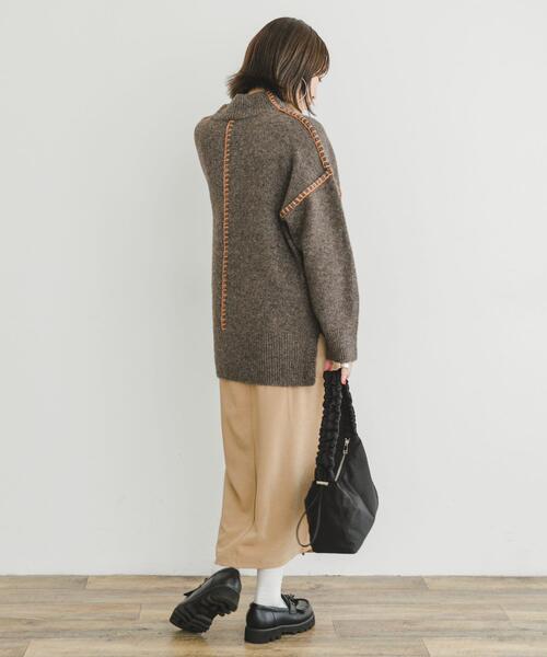 ITEMS URBANRESEARCH（アイテムズ アーバンリサーチ）の「パイルポンチポケットタイトスカート（スカート・レディース・レッド系その他/ベージュ/チャコールグレー・FREE）」の6枚目の写真