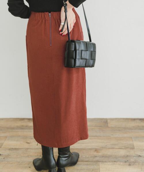 ITEMS URBANRESEARCH（アイテムズ アーバンリサーチ）の「パイルポンチポケットタイトスカート（スカート・レディース・レッド系その他/ベージュ/チャコールグレー・FREE）」の10枚目の写真