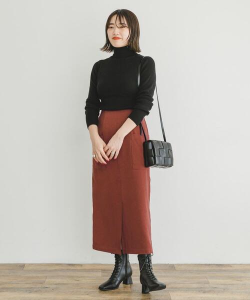 ITEMS URBANRESEARCH（アイテムズ アーバンリサーチ）の「パイルポンチポケットタイトスカート（スカート・レディース・レッド系その他/ベージュ/チャコールグレー・FREE）」の12枚目の写真