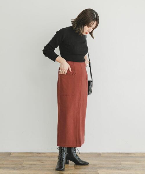 ITEMS URBANRESEARCH（アイテムズ アーバンリサーチ）の「パイルポンチポケットタイトスカート（スカート・レディース・レッド系その他/ベージュ/チャコールグレー・FREE）」の13枚目の写真