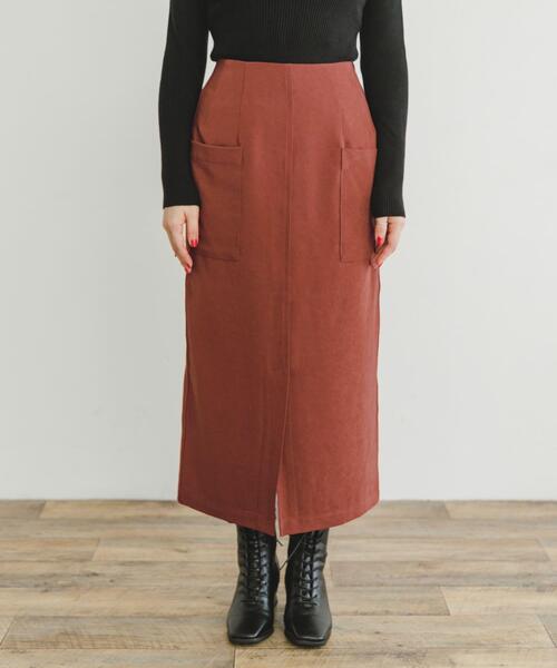 ITEMS URBANRESEARCH（アイテムズ アーバンリサーチ）の「パイルポンチポケットタイトスカート（スカート・レディース・レッド系その他/ベージュ/チャコールグレー・FREE）」の15枚目の写真