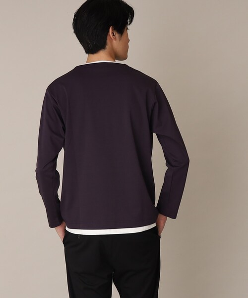 THE SHOP TK (ザ ショップ ティーケー )の「◆【1枚でサマになる人気シリーズ/新色追加】ポンチキーネックロンT(Tシャツ/カットソー・メンズ・ベージュ/オフホワイト/ダークパープル/モスグリーン/ブルー系その他・04/03/02)」の10枚目の写真