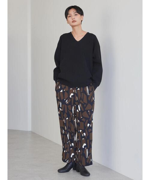AMERICAN HOLIC(アメリカンホリック)の「幾何柄リラックスパンツ(その他パンツ・レディース・ブラック/グリーン・M/S/L)」の9枚目の写真