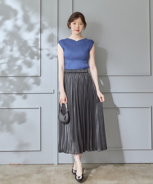 12Twelve Agenda(トゥエルブ アジェンダ)の「【ロングセラー】シアーラメヨーリューロングスカート(スカート・レディース・アイボリー/ネイビー/チャコールグレー/グレー/ミント/ピンク/ブラウン/ブラック・M)」の9枚目の写真