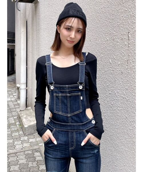 GYDA（ジェイダ）の「BACK OPEN クルーネック TOPS（Tシャツ/カットソー・レディース・オフホワイト/ブラック・FREE）」の21枚目の写真