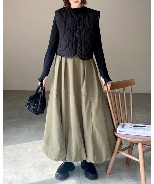 She's Closet(シーズクローゼット)の「指穴付きフィンガーホール長袖ハイネックトップス(Tシャツ/カットソー・レディース・ブルー/アイボリー/グレイッシュベージュ/ブラック・FREE)」の19枚目の写真
