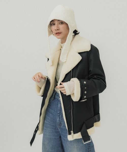 ＜IHNN＞KNIT STRAP HAT/ハット IHNN/(イン)】ハンドニットストラップハット（ニットキャップ