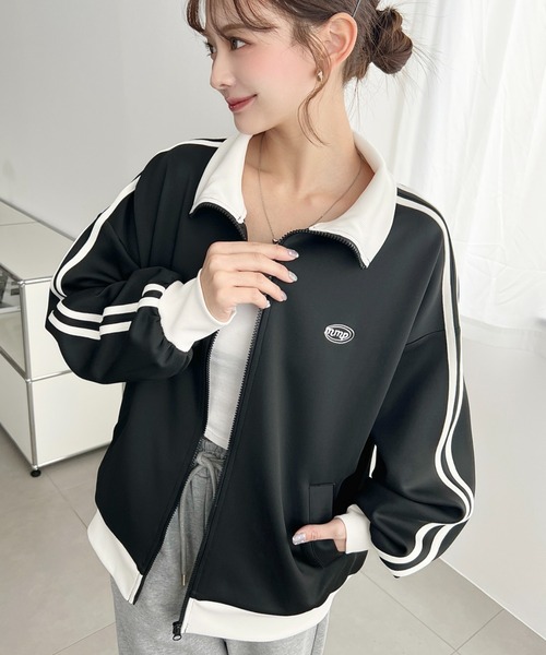 セール】【累計販売枚数1万枚突破！】ロゴ刺繍トラックジャケット