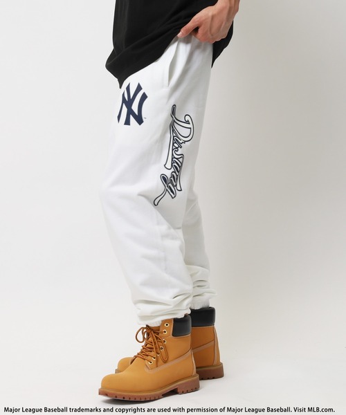 【MLB】Dr.SWAGコラボフロッキープリントスウェットパンツ MLB】Dr.SWAGコラボフロッキープリントスウェットパンツ BACK TO