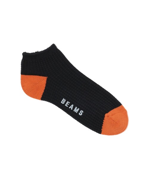 BEAMS(ビームス)の「BEAMS / 2トーン ワッフル アンクル ソックス(ソックス/靴下・メンズ・ブラック/ライトブルー/ホワイト・ONE SIZE)」の2枚目の写真