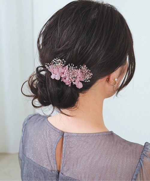 新品　ヘアピン　フラワー　紫 ヘアピン6本セット 紫のフラワー＆リーフビーズ | iichi 日々の