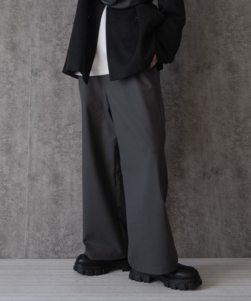 RAGEBLUE（レイジブルー）の「【まさコラボアイテム】TRワイドストレートスラックス（スラックス・メンズ・グレー/ホワイト/ブラック・LARGE/MEDIUM/SMALL）」の3枚目の写真