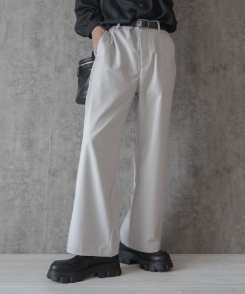 RAGEBLUE（レイジブルー）の「【まさコラボアイテム】TRワイドストレートスラックス（スラックス・メンズ・グレー/ホワイト/ブラック・LARGE/MEDIUM/SMALL）」の2枚目の写真