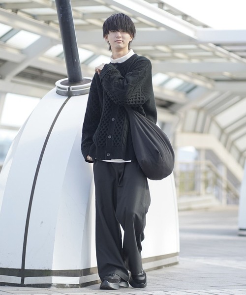 RAGEBLUE（レイジブルー）の「【まさコラボアイテム】TRワイドストレートスラックス（スラックス・メンズ・グレー/ホワイト/ブラック・LARGE/MEDIUM/SMALL）」の7枚目の写真