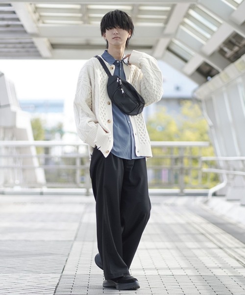 RAGEBLUE（レイジブルー）の「【まさコラボアイテム】TRワイドストレートスラックス（スラックス・メンズ・グレー/ホワイト/ブラック・LARGE/MEDIUM/SMALL）」の9枚目の写真