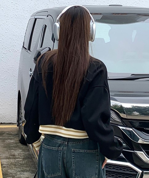 Girly Doll(ガーリードール)の「ラインデザインショートブルゾン(ブルゾン・レディース・グリーン/ブラック・M/L)」の15枚目の写真