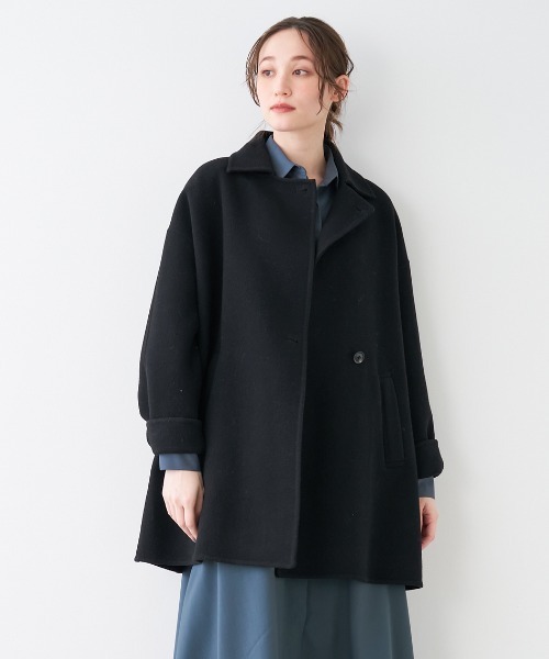 MICA&DEAL マイカ＆ディール / ウールリバーコート グレージュ おすすめOUTER style☆ | MICA&DEAL ONLINE STORE