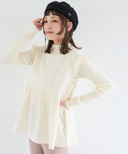 新品 Bonpoint フリル付きホワイトシャツ 12A