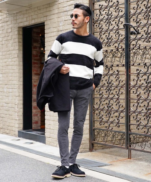 roshell（ロシェル）の「ストレッチコーディロイスキニーパンツ（その他パンツ・メンズ・チャコールグレー/ブラック・MEDIUM/LARGE）」の8枚目の写真