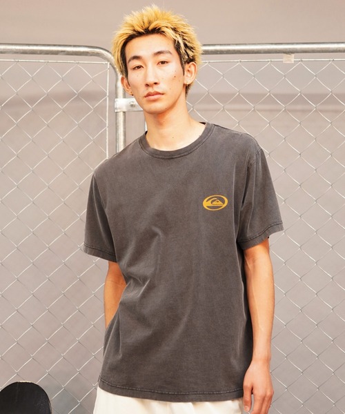 Quiksilver（クイックシルバー）の「QUIKSILVER/クイックシルバー サターンロゴ ST バックプリント QST241012（Tシャツ/カットソー・メンズ・スミクロ/ホワイト/ブルーグリーン・M/L）」の13枚目の写真
